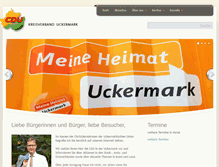 Tablet Screenshot of cdu-uckermark.de